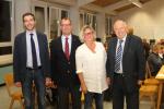 Beim Begrüßungsabend: Bürgermeister Riccardo Poletto, OB Frank Schneider mit Frau Patrizia und Senator Pietro Fabris, Ehrenbürger beider Städte